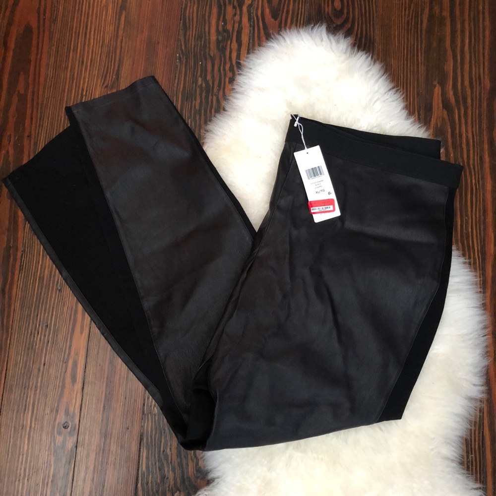 NWT- Eileen Fisher leather leggings